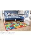 Furnish My Place 745 ABC with Animal ABC Area Rug for Kids Educational Alphabet Animals Children Rug Multicolor 3'3"x5'
