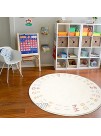 HiiARug Colorful ABC Large Baby Rug for Nursery Soft Kids Play Mat Round Educational Alphabet Floor Area Rugs Non-Slip for Children Toddlers Nursery Bedroom Living Room 63 inch Coloful Alphabet