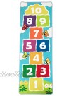 Hopscotch Rug Kids Play Space & Playroom Decor Sturdy Woven Floor Rug Non Slip Children's Classroom Activity Rug for Boys & Girls Best Shower Gift 70.8 x 26 inch