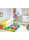 Hopscotch Rug Kids Play Space & Playroom Decor Sturdy Woven Floor Rug Non Slip Children's Classroom Activity Rug for Boys & Girls Best Shower Gift 70.8 x 26 inch
