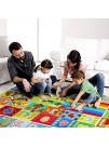 IMIKEYA Kids Educational Rug Playtime Collection ABC Numbers and Shapes Learning Carpet Kids Play Rug Mat Playmat for Playroom Bedroom 55.1 x 43.3 inch