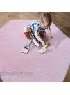 junovo Ultra Soft Rug for Nursery Children Room Baby Room Home Decor Dormitory Hexagon Carpet for Playhouse Princess Tent Kids Play Castle Diameter 4.6 ft Pink