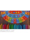 KC Cubs Playtime Collection ABC Alphabet Numbers and Shapes Educational Learning & Game Area Oval Rug Carpet for Kids and Children Bedrooms and Playroom 3' 3" x 4' 7" Multicolor KCP010033-3x5