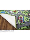 Kids Carpet Extra Large 80" x 40" Playmat City Life Learn & Have Fun Safe! Children's Educational Road Traffic System Multi Color Play Mat Rug Great for Playing with Cars Bedroom Playroom Area