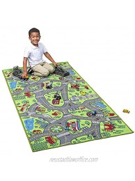 Kids Carpet Extra Large 80" x 40" Playmat City Life Learn & Have Fun Safe! Children's Educational Road Traffic System Multi Color Play Mat Rug Great for Playing with Cars Bedroom Playroom Area