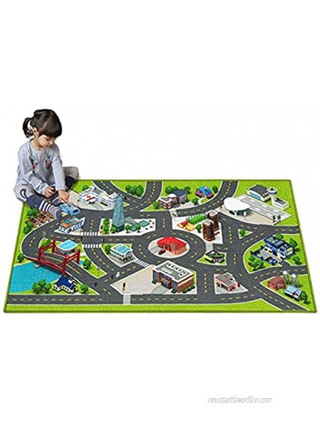 Kids Carpet Playmat City Life 3D Playroom Rug | 30 x 60 Inch Extra Large Toddler Activity Mat for Race Cars & Toys | Playroom Rug Makes a Fun Educational Gift Idea for Boys & Girls