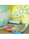 Kids Rug Play mat for Toy Cars Colorful and Fun Play Rugs with Roads for Bedroom and Kidrooms,Car Rug to Have Fun on，Area Rug Mat with Non-Slip Backing,Car Mat Great for Playing with Cars and Toys