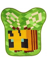 Minecraft Honey Bee Accent Rug | Official Video Game Collectible | Indoor Floor Mat Rugs For Living Room and Bedroom | Home Decor For Kids Room Playroom | 31 x 29 Inches