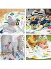 Winthome Baby Play Mat Drawstring Non-Slip Toy Storage Organizer Bag Foldable Washable Crawling Mat for Toddler Infant Baby Play Gym Activity Mat 59'' City