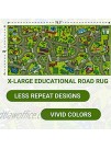 X-Large 6.5 Ft x 3.2 Ft Road Rug for Kids Kids Carpet Playmat Rug City Life Rug with Non-Slip Backing Portable Fun Play Mat for Toy Cars Ideal for for Both Boys and Girls