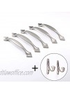 Household cabinets Handle Kitchen Door Handle  Closet Door Drawer Handle Alloy Length 5 inches Pearl Silver,L-5INCH5 Pieces