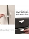 Stick on Pull Handles for Cabinet,No Drilling Handles for Sliding Door,Peel and Stick Handle for Mirrored ClosetWhite 6 Pack