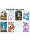 Sweet Dream Baby Nursery Room Light Switch Wall Plate Cover Decorative Kids Bedroom Decor Moon & Stars Clouds Toddler Playroom Baby Shower Gift Blue