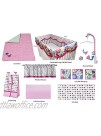 Bacati Botanical Girls Fabric Memory Photo Bulletin Board Pink