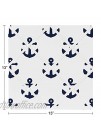 Sweet Jojo Designs Navy White Anchors Fabric Memory Memo Photo Bulletin Board Blue Nautical Theme Ocean Sailboat Sea Marine Sailor Anchor Unisex Gender Neutral