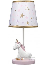Bedtime Originals Rainbow Unicorn Lamp with Shade & Bulb White