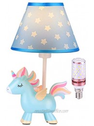 Cute Unicorn Lamp for Girls Bedroom Kids Bedside Table Lamp with 3-Color Mode LED Blub & Shade Unicorn Night Light Gifts for Girls Kids Bedroom Decor Plug in Pink Lamps for Baby Nursery Decor