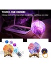 Eguled Moon Lamp inches Galaxy Lamp Night Light 16 Colors LED Moon Light with Stand Remote Touch Control and USB Rechargeable Home Décor 5.9 inches