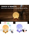 Mydethun 16 Colors Moon Lamp LED 3D Print Cool Moon Night Light with Stand Remote Touch Control and USB Rechargeable Gift for Women Baby Kids Birthday Party Home Décor3.9 inches