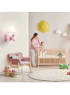 Pony Wall Lamp for Kids ExtraCozy Nursery Handmade Night Light with Led Lighting Three-Color Dimmable Nightstand Lamp with Poly Resin Perfect for Room DecorPink 1 Light