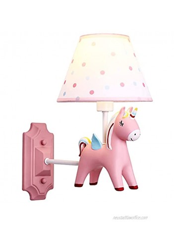 Pony Wall Lamp for Kids ExtraCozy Nursery Handmade Night Light with Led Lighting Three-Color Dimmable Nightstand Lamp with Poly Resin Perfect for Room DecorPink 1 Light