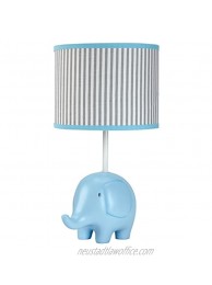 Zutano Elefant Blau Lamp and Shade White Blue Grey