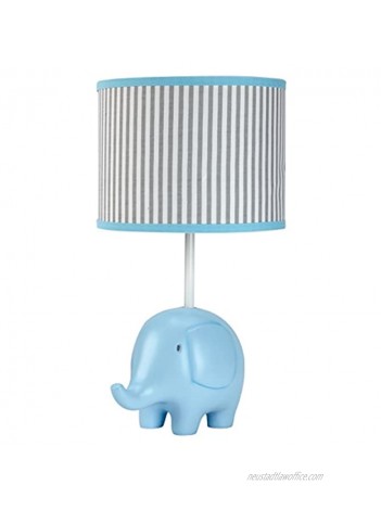 Zutano Elefant Blau Lamp and Shade White Blue Grey
