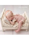 Baby Photography Bed Baby Photo Props White Wood Doll Bed Detachable Photo Background for Baby Photo Studio