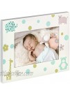 Hama Velour Baby and Child Picture Frame for Photo Size 10 x 15 cm Wooden Photo Frame for Table Top or Wall Hang, – White