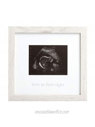 Kate & Milo Rustic Sonogram Love at First Sight Frame Expecting Parent Gift Ultrasound Picture Frame