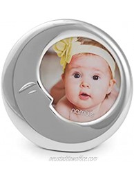 Nambe Baby Collection Moon Frame Measures at 6.25" x 6.25" x .5" Made with Silver Plate and Glass Designed by Sean O'Hara