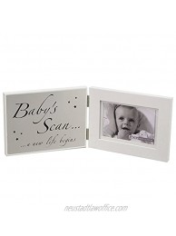 Oaktree Gifts White Baby's Scan Opening Photo Frame 4 x 3