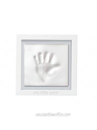 Pearhead Babyprints Clay Keepsake Frame Newborn Baby Handprint Kit New Parents Gift White