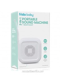 2-in-1 Portable Sound Machine + Nightlight by Frida Baby White Noise Machine with Soothing Sounds for Stroller or Car Seat with Volume Control