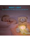 Apunol Baby Sleep Soother White Noise Sound Machine Projector Night Light Portable Stuffed Teddy Baby Gifts Bear Toy with 18 Soothing Sounds Auto-Off Timer Cry Sensor for Kids