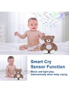 Baby Sleep Soother HOUSOLY Rechargeable White Noise Machine Night Light Projector with 18 Soothing Sounds Cry Sensor Function Brown Teddy Baby Sleep Sound Machine