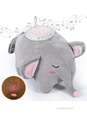 Baby Sleep Soothers Momcozy Baby White Noise Machine Auto-Off Timer and Volume Control Night Light Soother 15 Lullabies Sound Machine for Newborns and Up Elephant