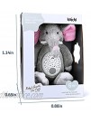 hhibobi Baby Toys Stuffed Animals Calm Doll White Noise Machine for Sleeping Soft Music with Starry Sky Projection Night Light Baby Soother Toy Elephant