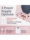 Plug in White Noise Sound Machine with Adjustable Kids Night Light for Sleeping 9 Non-Looping Sounds Timer Volume Control & Headphone Jack | Portable Noise Maker for Adults & Baby Home Office Pink