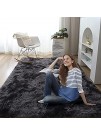 5x8 Area Rugs Ultra Soft Fluffy Area Rug for Living Room Luxury Shag Rug Faux Fur Non-Slip Tie-Dyed Floor Carpet for Bedroom Kids Room Baby Room Girls Room and Nursery Black Grey