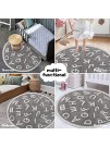 ABC Kids Rug Alphabet Educational Learning Carpet for Children Bedroom and Playroom Soft Playtime Collection Toddler Large Play Mat for School Daycare Nursery 59" Grey White