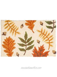 Bold Harvest Leaves Machine Washable 20" x 30" Jellybean Accent Rug