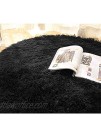gdmgdr Soft Round Nursery Rug for Girls Room Kids Room Carpet Children Bedroom Home Decor 4ft Black