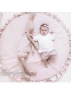 HOUTBY Round Carpet Sweet Baby Playmat Kid Rug Cartoon Color Soft Comfortable Play Mat Baby Room Decoration Pink