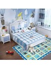 Kids Playmat 3'2X5'  Blue Ocean Kid Playroom Rug | Boat Anchor Starfish Nursery Rug| Anti-Skid Kids Children Rug Dining Room Home Bedroom Carpet