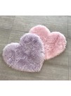 kroma Carpets Machine Washable Faux Sheepskin Cotton Candy Pink Heart Rug 28" x 30" Soft and Silky Perfect for Baby's Room Nursery playroom Fake Fur Area Rug Cotton Candy Pink Heart