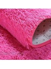 YOH Fluffy Soft Round Area Rugs for Kids Girls Room Princess Castle Plush Shaggy Carpet Cute Circle Furry Nursery Rug for Teen's Bedroom Living Room Home Decor Big Circular Floor Carpet 4'x4' Hot Pink