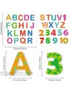 36 PCS Alphabet Thick Gel Clings Numbers Window Gel Clings Decals Stickers for Kids Toddlers Home Airplane Classroom Nursery Preschool Supplies Decorations Removable and Reusable