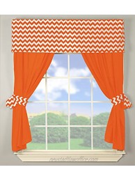 Baby Doll Bedding Chevron Window Valance and Curtain Set Orange