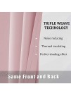 Baby Pink Curtains 45 Inch Length for Kids Room Thermal Insulated Blackout Curtains for Baby Nursery Small Short Window Drape Grommet 52 x 45 Inches Long
